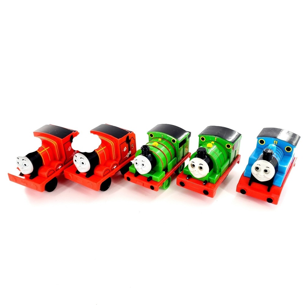 Thomas & Friends Pullback Train Cars Lot Of 5 Tomy & Mattel 2004 2009 2015 Works